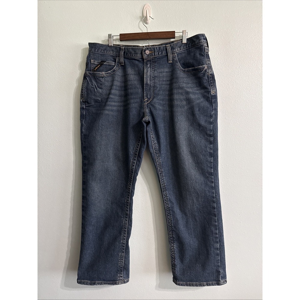 Ariat M5 Straight Leg Jeans Men's 40x30 Denim Blue Rebar Workwear‎